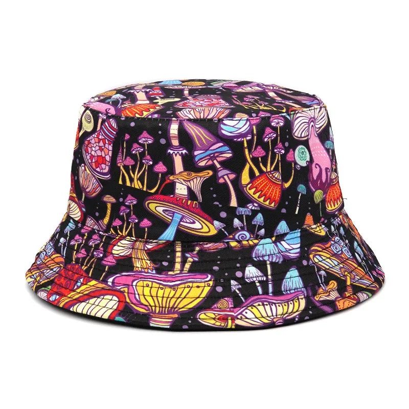 Panama Bucket Animal Letter Print Hats 