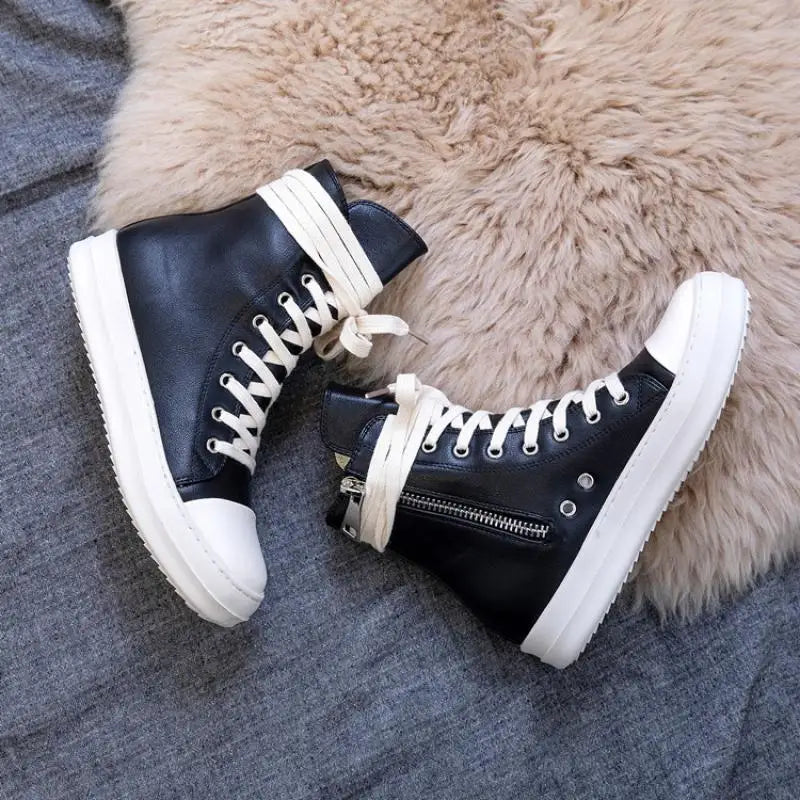 Zipper Canvas Casual Women Sneakers  