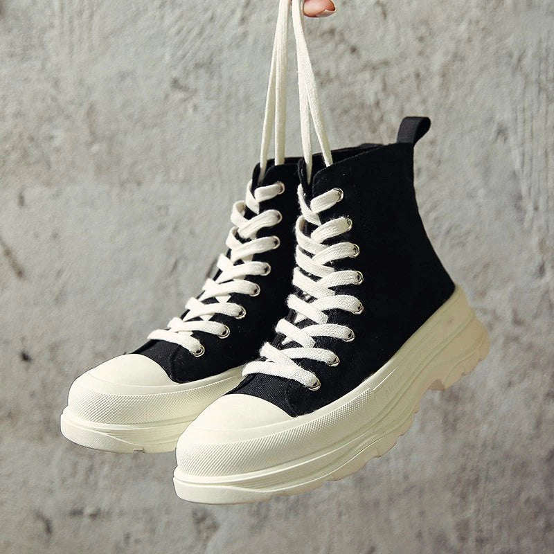 Zipper Canvas Casual Women Sneakers  